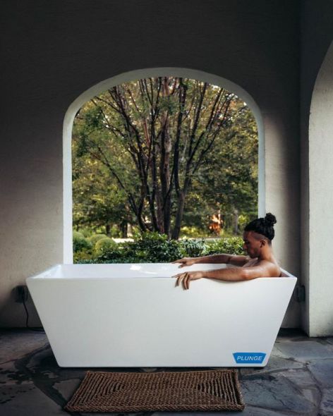 The Cold Plunge Luxury Cold Plunge, Cold Plunge Backyard, Cold Plunge At Home, Cold Plunge Pool, Cold Plunge Aesthetic, Cold Plunge Tub, Cold Plunge, Modern Saunas, Home Spa Room