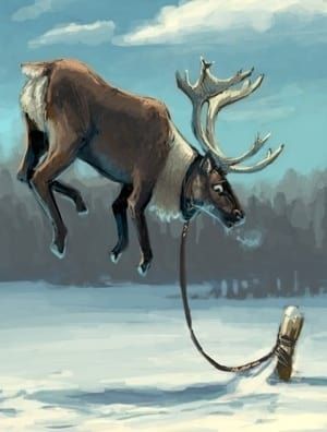 Whether or not any of that is accurate, it's safe to say that there are some crazy theories going on regarding shrooms, reindeer, and those Samis. Reindeer Facts, Reindeer Drawing, Flying Reindeer, Deer Art, Fairytale Art, Creature Concept Art, Creature Concept, Fantastic Beasts, Christmas Animals