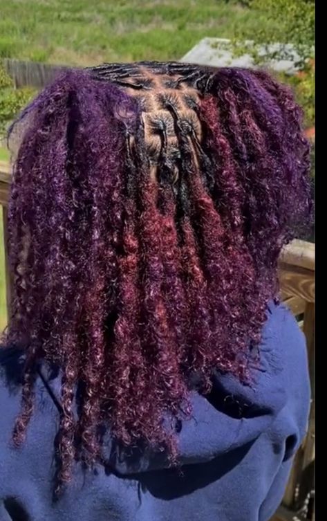 Dark Purple Locs, Purple Locs Black Women, Purple Locs, Dark Purple, Locs, Black Women, Purple, Hair Styles, Hair