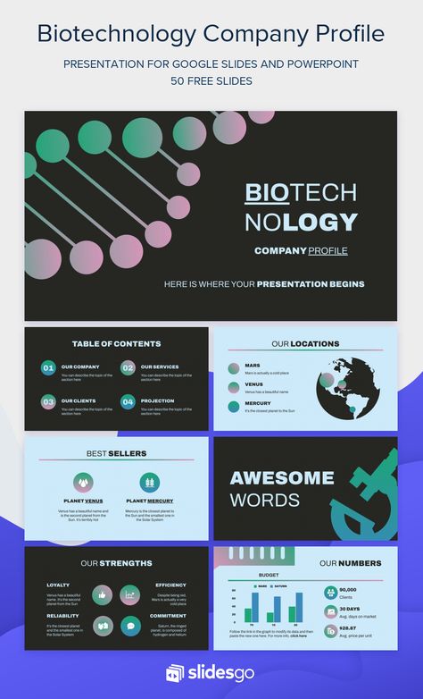 Describe the corporate image of your biotechnology labs with the help of this Google Slides and PowerPoint template, completely editable Power Point Science Template, Google Slides Templates Science, Powerpoint Science Presentation, Powerpoint Design Science, Science Presentation Template, Science Powerpoint Templates, Science Presentation, Science Powerpoint, Presentation Slides Design