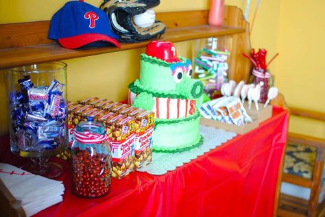 Phillies Baseball Party, Baseball Birthday Party Ideas, Baby Cubs, Baseball Birthday Party, Baseball Party, Baseball Birthday, Themed Birthday Cakes, Birthday Idea, 11th Birthday