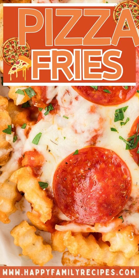 Pizza Fries Skewers, French Frys, Kid Dinners, Happy Family Recipe, Tailgating Food, Delicious Pizza Recipes, Awesome Appetizers, Dinner Desserts, Pizza Fries