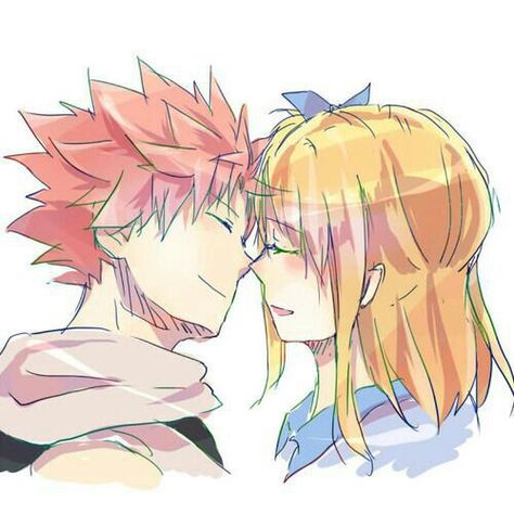 Natsu, Lucy, couple, cute, rubbing noses; Fairy Tail Nose Rubbing Couple, Natsu E Lucy, Fairy Tail Gruvia, Fairy Tail Natsu And Lucy, Natsu X Lucy, Fairy Tail Love, Couple Drawing, Fairy Tail Nalu, Fairy Tail Lucy