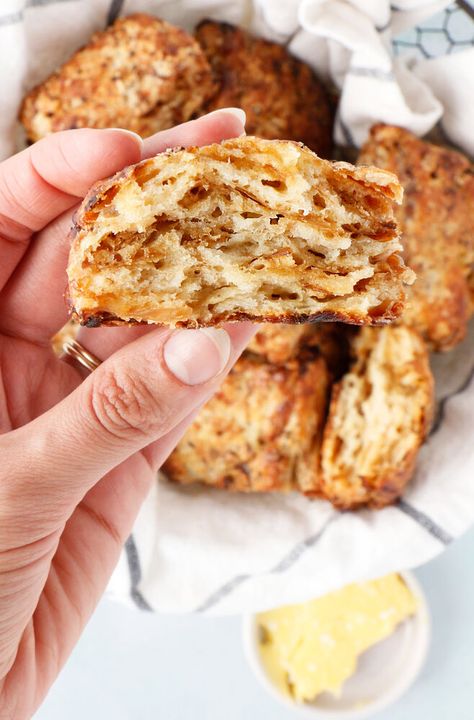 Caramelized Vidalia Onion Biscuits with Bourbon Butter by ClareLangan | Quick & Easy Recipe | The Feedfeed Onion Biscuits, Bourbon Butter, Frozen Biscuits, Vegan Biscuits, Vidalia Onion, Flaky Salt, Vidalia Onions, Caramelized Onion, Buttermilk Biscuits