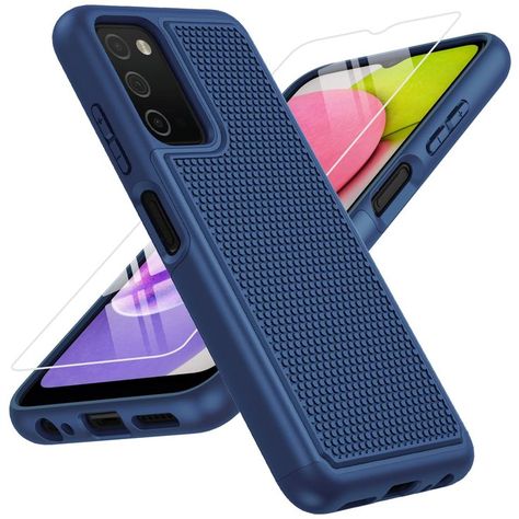 for Samsung Galaxy A03s Case Shockproof: Dual Layer Protective Heavy Duty Cell Phone Cover Rugged with Non Slip Textured Back - Military Protection Bumper Tough - 6.5inch (Blue Navy) Cell Phone Cover, Blue Phone Case, Honeycomb Design, Cell Phone Covers, Samsung Phone Cases, Home Tv, Phone Cover, Samsung Cases, Digital Camera