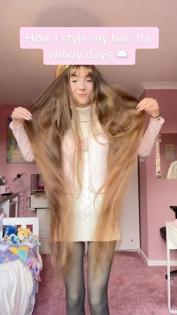 Jess <3 on Instagram: "what other hairstyles should i try? 💗🫶🏻#hairstyles #hair #longhair #longhairstyles #tiktok #hairgoals #rapunzel #twitch #twitchstreamer #twichgirls" Hairstyles For Windy Days, Windy Day Hairstyles, Rapunzel Hairstyle, Rapunzel Hair, Windy Day, I Try, Rapunzel, Hair Goals, Cute Hairstyles