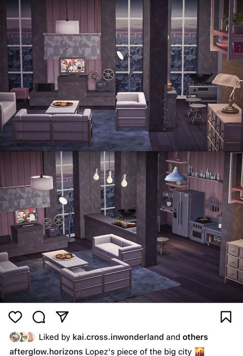 Acnh Lopez, Skye Acnh, Vacation Home Interior, Monochrome House, Acnh Interior, Animale Crossing, Acnh Hhp, Acnh House, Animal Crossing 3ds