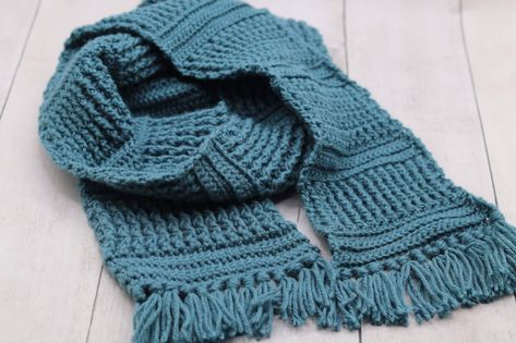 Windermere Scarf Crochet Pattern | Rich Textures Crochet Crochet Infinity Scarf Free Pattern, Winter Scarf Pattern, Super Scarf, Beanie Crochet Pattern, Back Post Double Crochet, Front Post Double Crochet, Beanie Crochet, Crochet Winter, Scarf Crochet