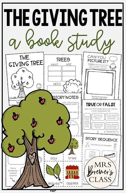 Making Connections Activities, Book Study Activities, Study Activities, Picture Book Activities, Childrens Books Activities, Giving Tree, Homeschool Books, The Giving Tree, Nature School