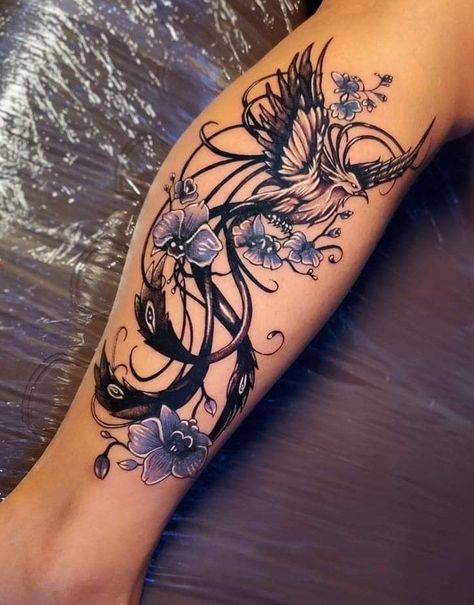 Tato Phoenix, Phoenix Tattoo Feminine, Small Phoenix Tattoos, Phoenix Tattoo Design, Tattoos For Women Flowers, Forearm Tattoo Women, Leg Tattoos Women, Dope Tattoos For Women, Thigh Tattoos Women