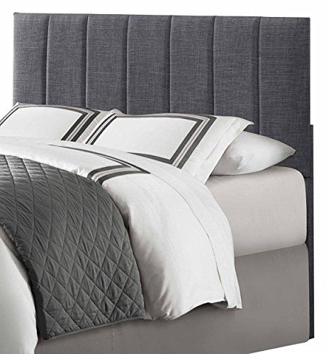 Homelegance 20241HB QueenFull Size Headboard Grey LinenLike Fabric *** Learn more by visiting the image link. Bedding For Grey Headboard, Upholstered Headboard Bedroom Ideas, Upholstered Headboards Bedroom, Headboard Grey, Gray Upholstered Headboard, Simple Headboard, Blue Headboard, Full Size Headboard, Full Headboard