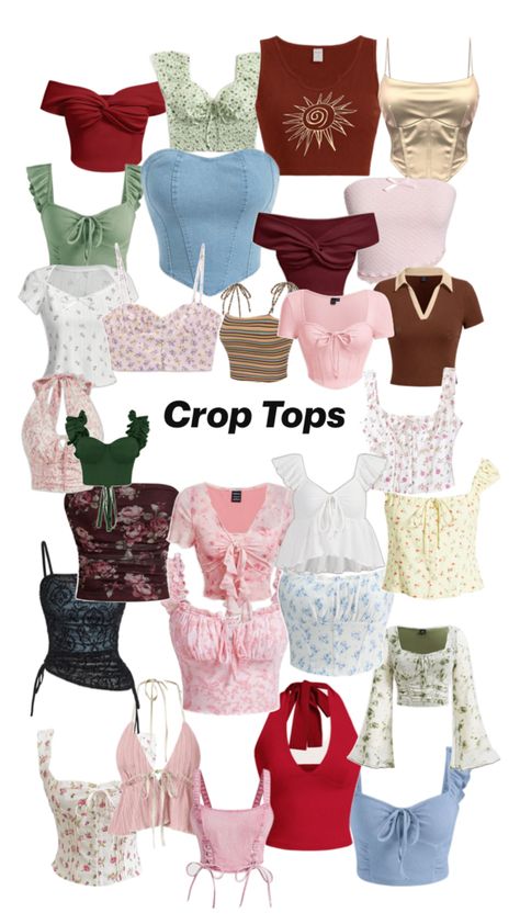 #collage #aesthetic #croptop #croptops #shirt #shirts #top #tops #fashion #clothing #viralpost Aesthetic Croptop, Sewing 101, Tops Fashion, Cute Everyday Outfits, Really Cute Outfits, Viral Post, Powerpuff Girls, Aesthetic Art, Everyday Outfits