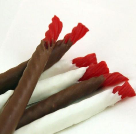 Chocolate covered twizlers Chocolate Covered Twizzlers, Chocolate Dip, White Chocolate Covered, Evil Genius, Wedding Desert, Red Vines, I Love Chocolate, Yeah Yeah, Candy Desserts