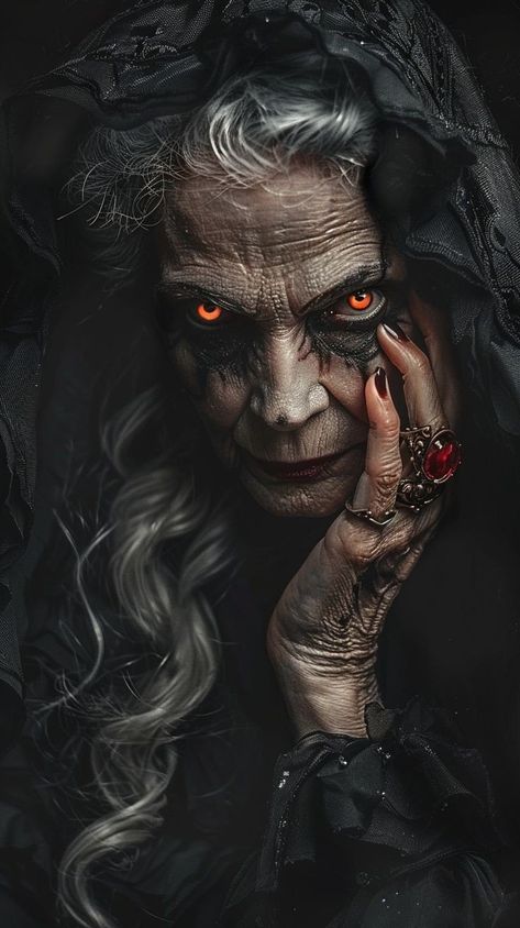 Evil Witch Art, Warrior Witch, Witch Portrait, Creepy Witch, Evil Woman, Old Witch, Witch Vampire, Movie Bloopers, Baba Jaga