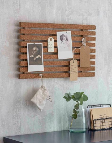 Cork Design, Desk Tray, Masonry Wall, Memo Boards, Living Room Collections, Declutter Your Home, Metal Letters, Memo Board, Living Room Storage