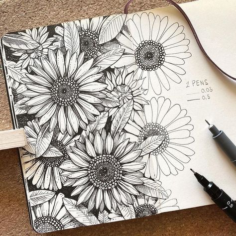 Single Flower, Moleskine, Work In Progress, Instagram