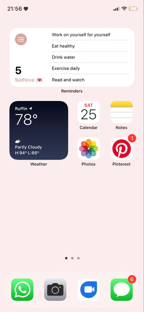 #iphone #ios14 Reminder Ideas Iphone, Water Reminder App, Habit App, Iphone Reminders, Reminder App, Lockscreen Ideas, Water Reminder, Boutique Names, Calendar Notes