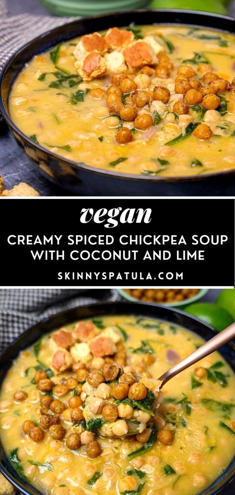 Spicy Chickpea Soup Recipes, Chickpea Soup Recipes Vegan, Chickpea Lentil Soup, Dried Chickpea Soup Recipes, Cabbage Chickpea Soup, Coconut Chickpea Soup, Chickpea Chicken Soup, Kale Chickpea Soup, Cheakpeas Soup Recipes