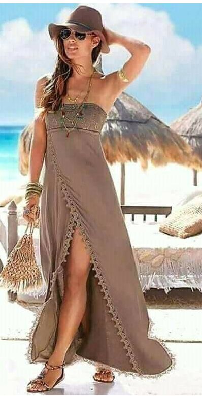 Plain Dresses, Boho Mode, Venus Swimwear, Cruise Outfits, Plain Dress, Beach Maxi Dress, Strapless Maxi, Adidas Outfit, Modieuze Outfits