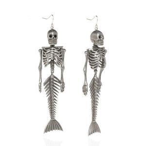 Mermaid Skeleton Earrings Calendar Inspiration, Mermaid Skeleton, Real Fish, Fish Bones, Mermaid Halloween, Skeleton Earrings, Jewelry Box Diy, Mermaid Earrings, Business Suit