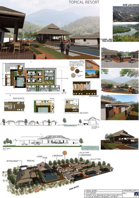 Retreat House Design Concept, Resort Planning Layout, Resort Admin Block Plan, Resort Ideas Design Plan, Cottage Resort Design, Resort Design Plan Layout, Resort Layout Plan, Resort Master Plan, Resort Layout