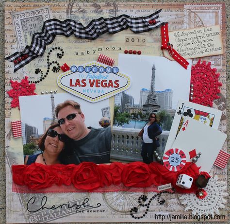 Las Vegas scrapbook layout Vegas Scrapbook, Scrapbooking Layouts Travel, Las Vagas, Vacation Scrapbook, Vegas Baby, Babymoon, Las Vegas Weddings, Adventure Book, Vegas Wedding