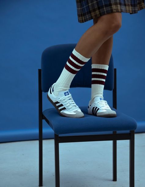 Don't call it a comeback: adidas Originals Samba OG White & Black Shoe Collage, Adidas Aesthetic, Shoe Advertising, Adidas Samba Outfit, Shoes Fashion Photography, Samba Shoes, Samba Outfit, Model Reference, Adidas Samba Og