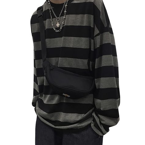 Grunge Striped Shirt, Ouija Boy Fashion, Grundy Aesthetic Clothes, Mcbling Fashion Men, Emo Baggy Clothes, Darkcore Clothes, Paw Shoes Converse Therian, Dark Grunge Clothes, Emo Punk Outfits Men