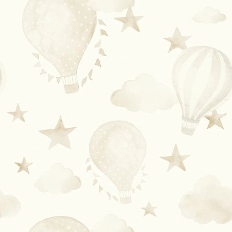 Hot Air Balloon Wallpaper Nursery, Hot Air Balloon Wallpaper, Air Balloon Wallpaper, Wallpaper Childrens Room, Children's Wallpaper, Balloon Wallpaper, Childrens Wallpaper, Adventure Wallpaper, Bedroom For Girls Kids