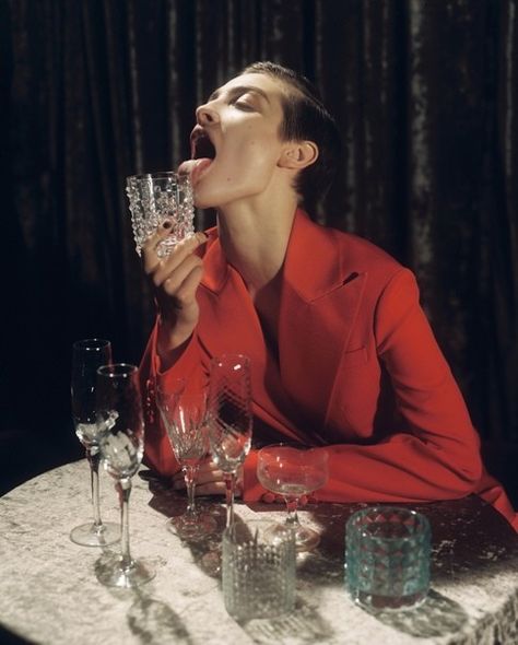 Party Photoshoot, Photoshoot Concept, Wine Time, Red Aesthetic, Off Black, Photography Inspo, Editorial Fashion, Photography Inspiration, Red Leather Jacket