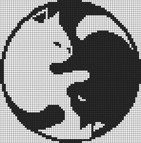 Alpha pattern #90529 | BraceletBook Dog Alpha Pattern, Kat Haken, Crochet Grid, Graph Crochet, Pixel Crochet, Pixel Art Grid, Tapestry Crochet Patterns, Crochet Design Pattern, Pola Kristik