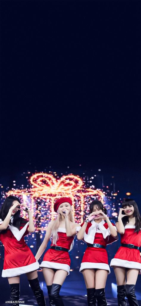 Blackpink Wallpaper Christmas, Blackpink Last Christmas, Kpop Christmas Wallpaper Blackpink, Blackpink Christmas Wallpaper, Kpop Christmas Wallpaper, Blackpink Christmas, Blackpink Foto, Bp Wallpaper, Fireworks Wallpaper