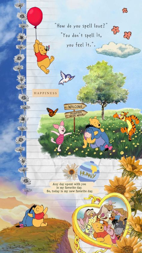 Winnie the Pooh 🍯 #winniethepooh Winnie The Pooh Nursery, Disney Characters Wallpaper, Winnie The Pooh Pictures, Cute Winnie The Pooh, Disney Background, Winnie The Pooh Quotes, Birthday Projects, Winnie The Pooh Friends, Mickey Mouse Wallpaper