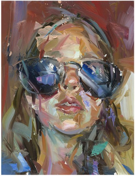 Face Art Painting, Paul Wright, Abstract Portrait Painting, Large Scale Art, Palette Knife Art, Portraiture Painting, Figurative Artists, Colorful Portrait, A Level Art