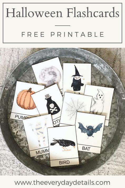 Halloween Bilabial Flashcards, Free Printable - www.theeverydaydetails.com Halloween Flashcards Free Printable, Halloween Free Printables, Halloween Flashcards, Flashcards Free Printable, Free Halloween Printables, Kids Room Printables, Bee Activities, Halloween Week, Free Printable Banner