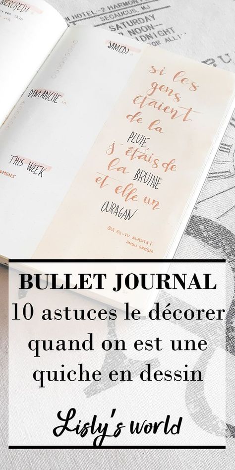 10 astuces pour décorer son Bullet Journal quand on est une quiche en dessin - Lisly s world Bullet Journal Francais, Bu Jo, French Lifestyle, Journal Bullet, Lifestyle Ideas, Bullet Journal Doodles, Journal Doodles, Photo Album, Bullet Journal