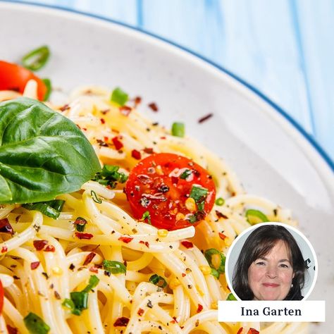 Ina Garten Posted Her Summer Garden Pasta Recipe—and People Are Obsessed Ina Garten Pasta Recipes, Energy Smoothie Recipes, Ina Garden, Garden Pasta, Ina Garten Recipes, Scampi Recipe, Asparagus Pasta, Shrimp And Asparagus, Pasta Recipe