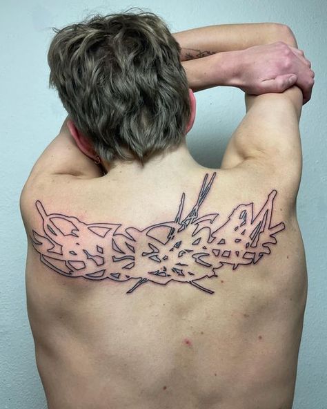 Full Front Tattoo Men, Back Tattoo Big, Grind Tattoo, Left Hand Tattoo, Tattoo Back Piece, Angel Back Tattoo, Back Tattoo Designs, Torso Tattoos, Tattoo Schrift