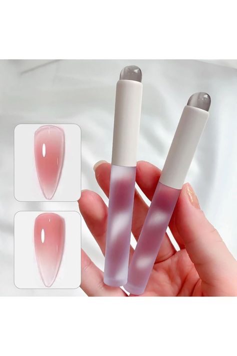 Silicone Nail Art Brushes Acrylic Nail Brush Silicone Nail Tools Nail Brushes For Nail Art Powder Chrome Pigment Applicator Gradual Nail Design Brushes Lipstick Blush Brush Manicure Makeup Brushes Lipstick Blush, Lipstick Brush, Acrylic Nail Brush, Manicure Nail Designs, Ombre Nail, Brush Makeup, Nail Brush, Silicone Brush, Top Nail