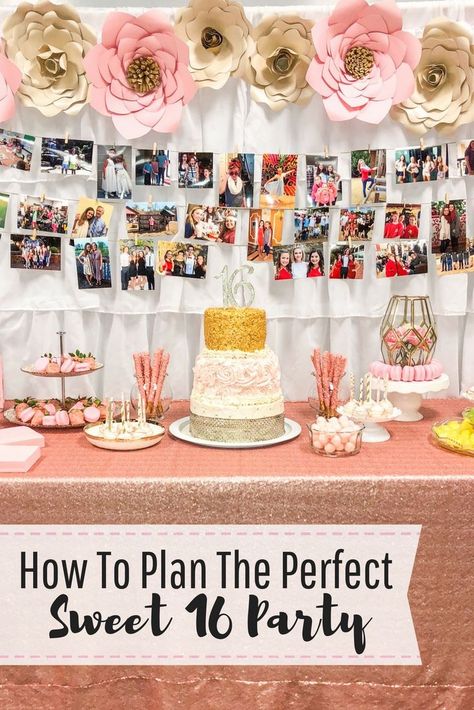 Pink And Gold Sweet 16, 16 Party Ideas, Sweet 16 Party Ideas, Gold Sweet 16, Sweet 16 Party Themes, Dessert Display Wedding, Sofas Design, Sweet 16 Party Decorations, Sweet Sixteen Birthday Party Ideas