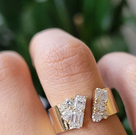 Shahla Karimi on Instagram: "Cluster Gap Ring No. 2 . . . . . . #diamonds #jewelryinspiration #findjewelry #engagement #ring #finejewelry" Shahla Karimi, 2 Diamond Ring, Gap Ring, Dig Jewelry, Dimond Ring, Heirloom Ring, Heirloom Rings, Expensive Jewelry Luxury, Swarovski Crystal Jewelry