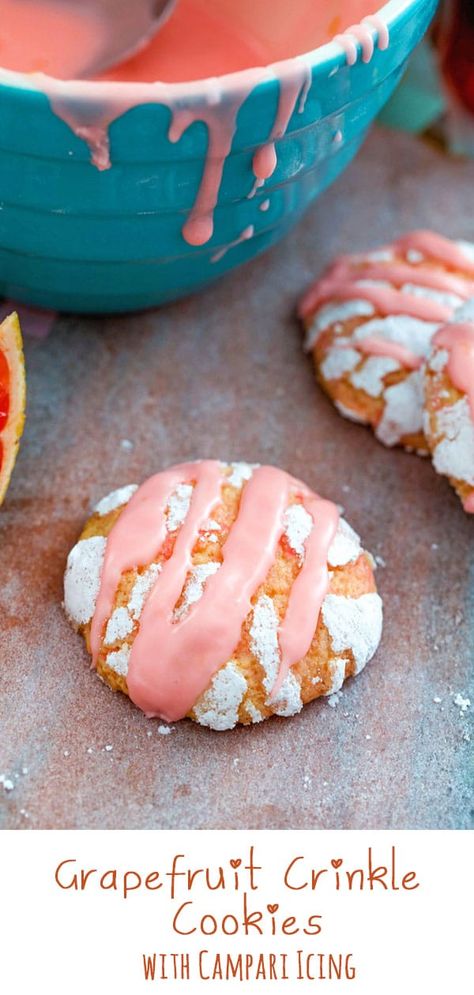 Grapefruit Cookies, Simple Vanilla Icing, Grapefruit Dessert, Icing Drizzle, Grapefruit Recipes, Best Cookies Ever, Honey Yogurt, Boozy Desserts, Coffee Cookies