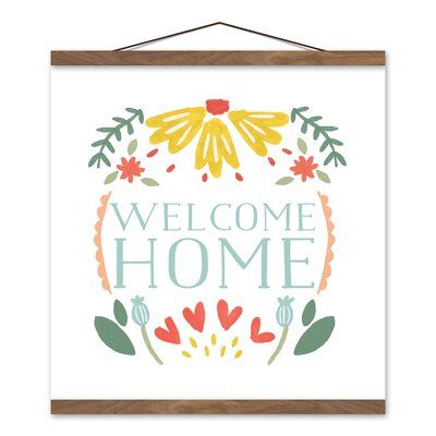 Add a pop of colour to your home this summer with this beautiful wall art. Designed and printed in the United States to display vibrant colours on quality materials, this is a design you're sure to love. Welcome Home Signs, Chalkboard Art, Beautiful Wall Art, Craft Stick Crafts, Welcome Home, Gracie Oaks, Art On Canvas, Beautiful Wall, Painting Frames