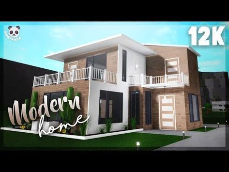 Not my pin Bloxburg House Layout, Modern Family House, Two Story House Design, House Decorating Ideas Apartments, Small House Layout, Diy House Plans, Small Modern Home, House Design Exterior, House Layout Plans