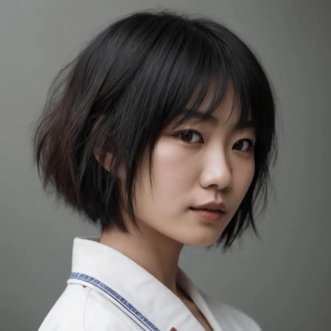 Japanese Short Haircuts For Women, Haircuts For Asian Women Round Faces, Japanese Short Hair Round Face, Japanese Bob Haircut, Asian Hairstyles Round Face, Short Hair Japanese, Cute Japanese Hairstyles, Bob Cut Styles, Bob Pendek