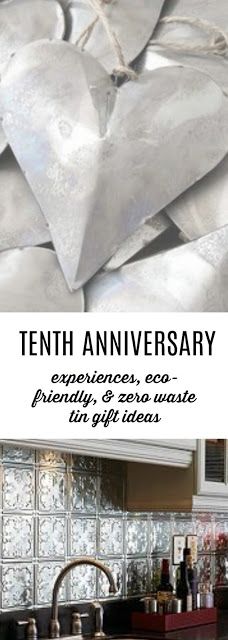 Unique and Eco-Friendly Tin Gifts for your Tenth Anniversary - Tenth Anniversary gift ideas Aluminum Anniversary Gift For Him, Diy Tin Gifts Anniversary, Tenth Wedding Anniversary Ideas, Tenth Anniversary Ideas, Tin Or Aluminum Gifts For Anniversary, Tin Gifts For Him, Tin Wedding Anniversary Gift, Tin Anniversary Gifts For Him, Tin Gift Ideas