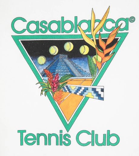 Casablanca Tennis Club, Painted Clothes Diy, 3d Logo Design, Fancy Watches, Silk Twill Scarf, Tennis Club, City Poster, Tennis Clubs, Color Club