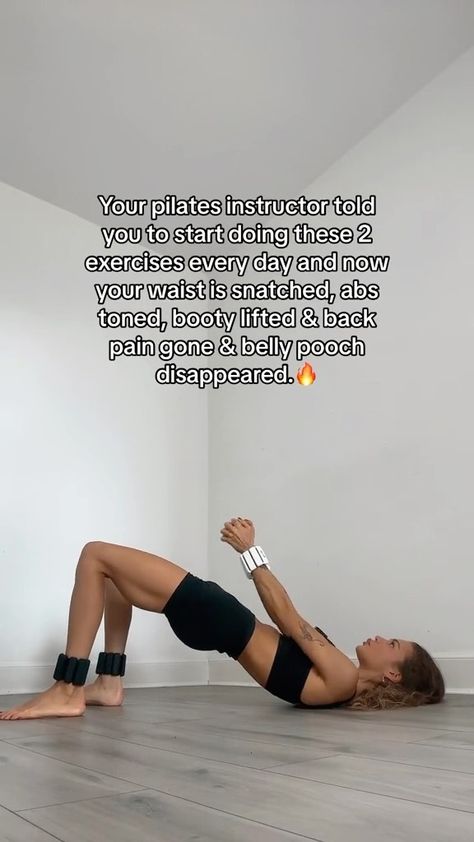 Natalie| Home Workouts for Women | I swear by these 2 exercises 🔥 ✅SAVE & do it!💅🏽 #deepcore #snatchedwaist #backpainexercises #homeworkouts #abworkout #pilates | Instagram Pilates Instagram, Wrist Weights, Deep Core, Workouts For Women, Belly Pooch, Listen To Me, Pilates For Beginners, Quick Workout Routine, Workout Without Gym