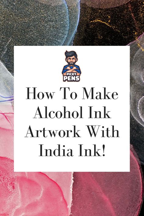 In this article, we go over how you are able to use India ink for alcohol ink-based artwork to maximum effect. Most people tend to over complicate the process for some reason but it can be much easier than many people initially think! Painting With India Ink, India Ink Art Techniques, India Ink Art Ideas, Indian Ink Art, India Ink Painting, Landscape Art Lessons, Alcohol Ink Crafts, Liquid Ink, Gouache Art