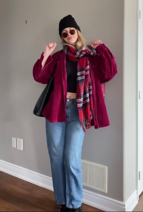 Red Corduroy Jacket, Travel Photoshoot, Christmas Fits, Jean Jacket Outfits, Summer Fits, Fall 2023, Fashion Fits, Corduroy Jacket, Red Jacket